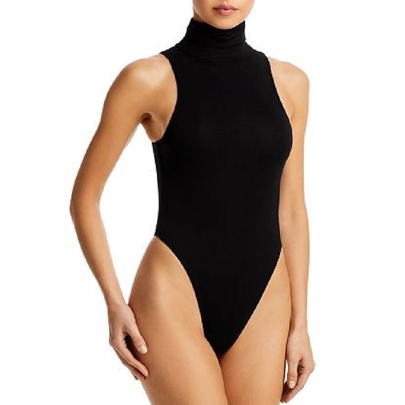 RE ONA WOMEN'S TURLENECK SLEEVELESS BODYSUIT BLACK - Picture 2 of 7